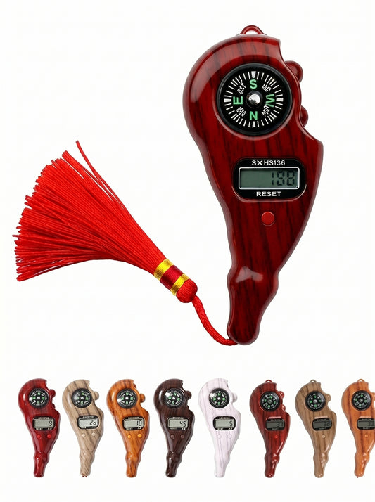 Digital Tasbih Counter – Wooden Body with Compass